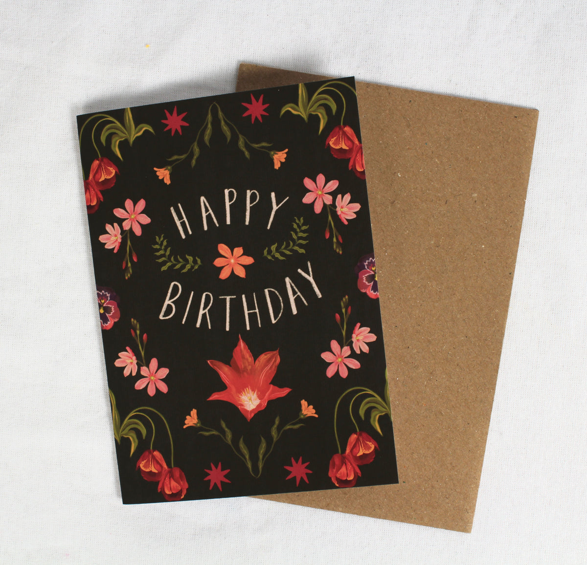 'Spring Flowers' Greetings Card