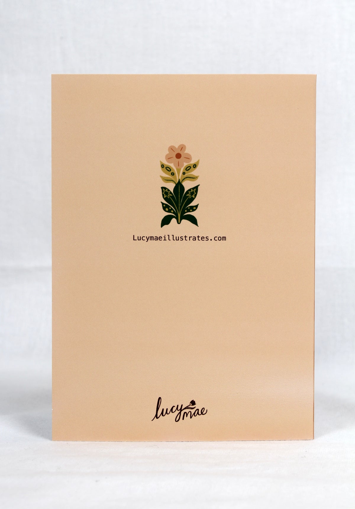 'Gingham Flower' Greetings Card