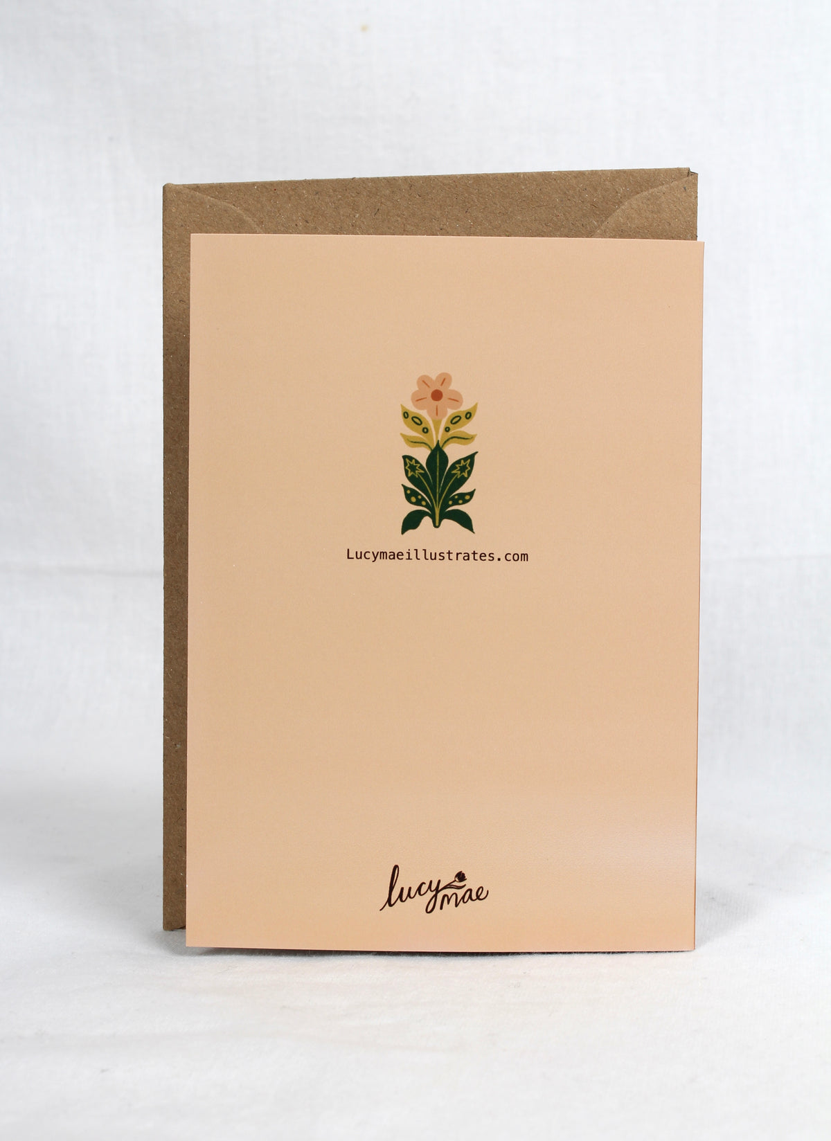 'Gingham Flower' Greetings Card