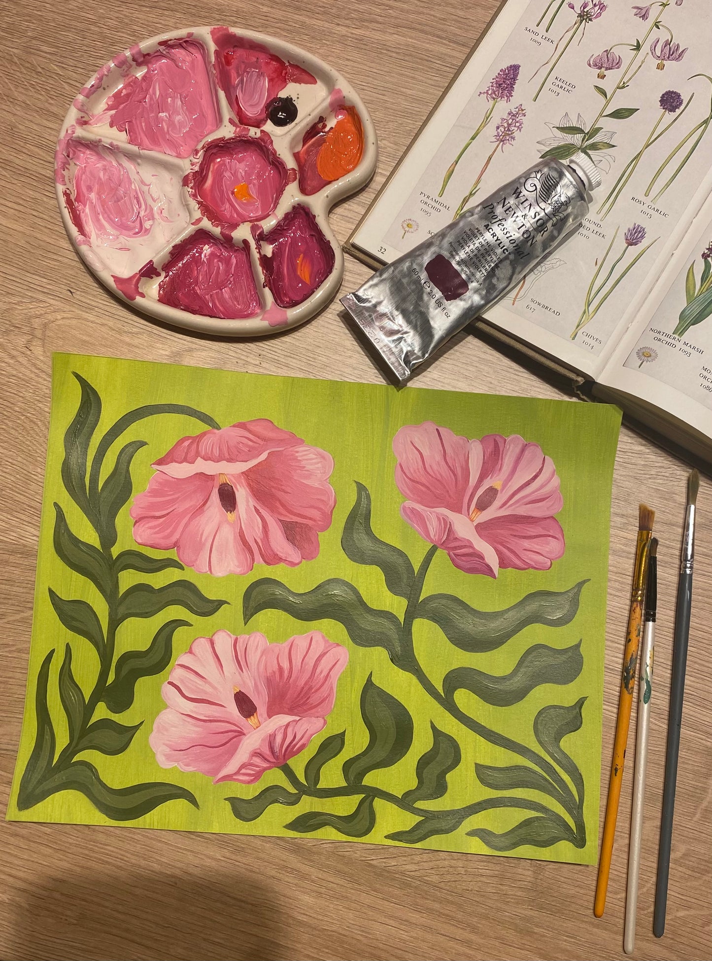 'Pink Poppies' Print
